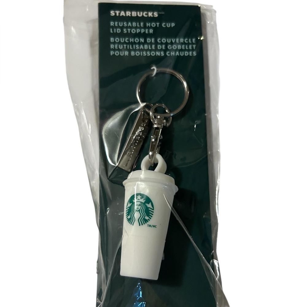 Starbucks White Coffee Cup Keychain Accessory